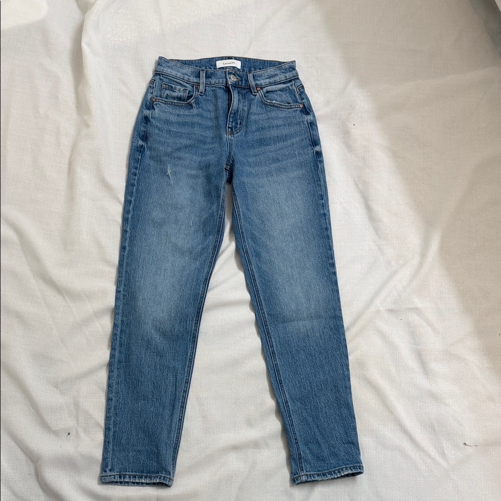 Anthropology Level 99 Women's High Waisted Skinny Leg Blue Jeans 24 inseam 28